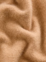 Camel Brown Premium 100% Cashmere V-Neck Knitted Jumper - Image 7 of 8