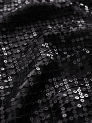 Black Sequin Racer Midi Dress - Image 8 of 8