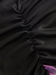 Black/Purple Floral Kew Collection Mesh Bardot Maxi Dress - Image 7 of 7