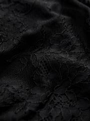 Black Long Sleeve Lace Ruffle Detail Mini Dress - Image 7 of 7