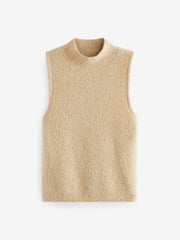 Gold Sparkle Tinsel Sleeveless Knitted Tank Vest Top - Image 5 of 7