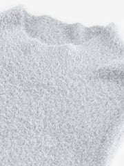 Silver Sparkle Tinsel Sleeveless Knitted Tank Vest Top - Image 6 of 7