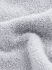 Silver Sparkle Tinsel Sleeveless Knitted Tank Vest Top - Image 7 of 7