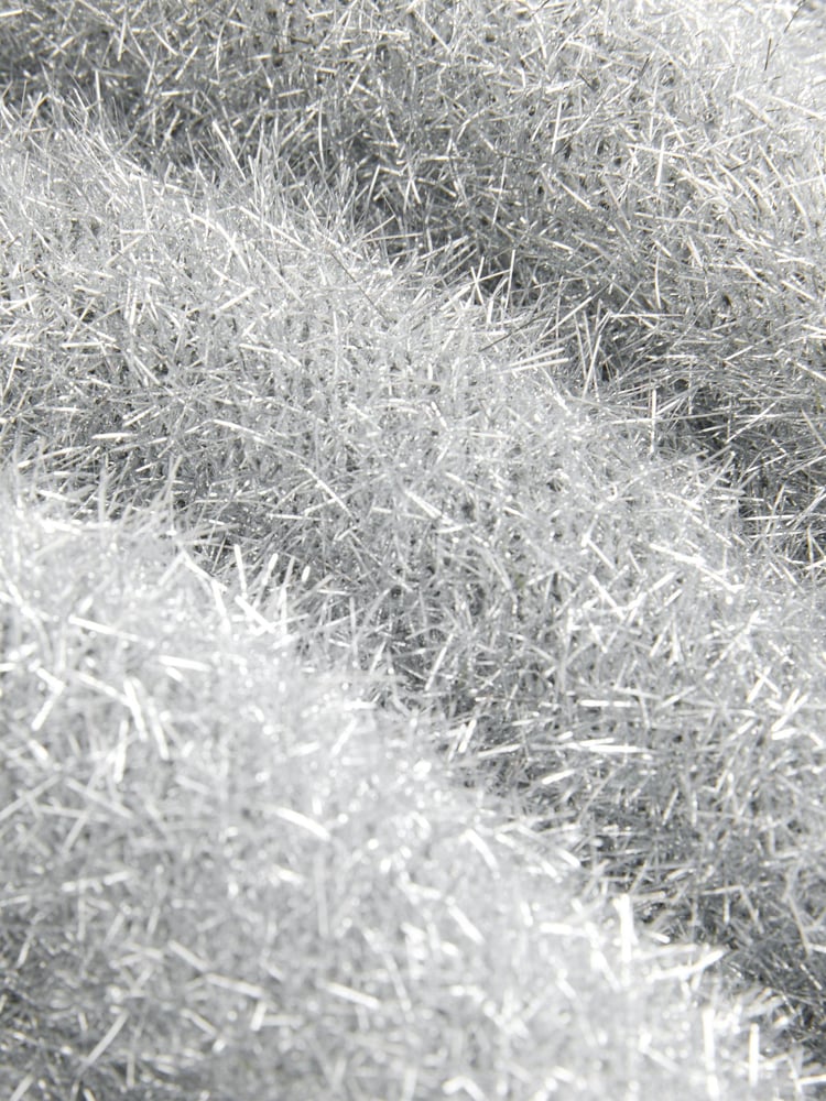 Silver Sparkle Tinsel Short Sleeve Knitted T-Shirt Jumper - Image 9 of 9