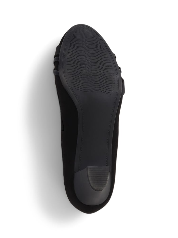 Pavers Black Wide Fit Block Heeled Court Shoes - Image 5 of 5