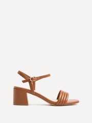Linzi Brown Toronto Blocked Heel Sandals With Pipped Upper - Image 2 of 6