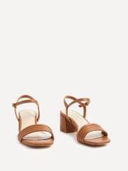 Linzi Brown Toronto Blocked Heel Sandals With Pipped Upper - Image 3 of 6