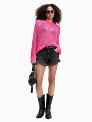 AllSaints Pink Paloma Crew Neck Jumpers - Image 3 of 6