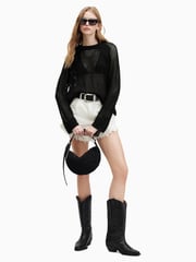 AllSaints Black Paloma Crew Neck Jumpers - Image 3 of 7