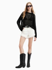 AllSaints Black Paloma Crew Neck Jumpers - Image 6 of 7