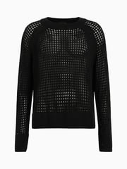 AllSaints Black Paloma Crew Neck Jumpers - Image 7 of 7