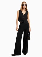 AllSaints Black Aleida Waistcoat - Image 3 of 8