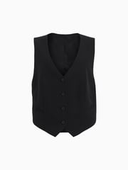 AllSaints Black Aleida Waistcoat - Image 8 of 8
