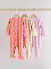Multi Popper Baby 100% Cotton Sleepsuits 3 Pack (0mths-2yrs) - Image 3 of 14