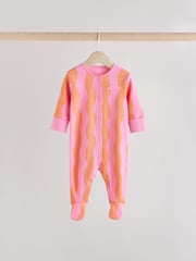 Multi Popper Baby 100% Cotton Sleepsuits 3 Pack (0mths-2yrs) - Image 4 of 14