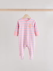 Multi Popper Baby 100% Cotton Sleepsuits 3 Pack (0mths-2yrs) - Image 7 of 14