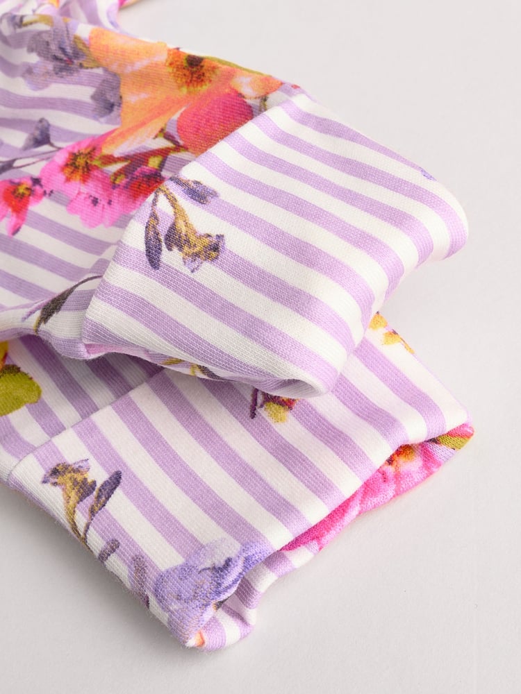 Yellow Floral Baby 100% Cotton Sleepsuits 4 Pack (0-2yrs) - Image 14 of 14