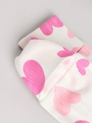 Pink Baby Pink Heart Printed 100% Cotton Sleepsuit 3 Pack (0mths-2yrs) (0mths-2yrs) - Image 10 of 15