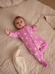Pink Baby Pink Heart Printed 100% Cotton Sleepsuit 3 Pack (0mths-2yrs) (0mths-2yrs) - Image 15 of 15