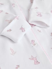 White Baby Collar 100% Cotton Sleepsuits 3 Pack (0-2yrs) - Image 10 of 13