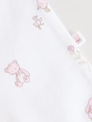 White Baby Collar 100% Cotton Sleepsuits 3 Pack (0-2yrs) - Image 12 of 13