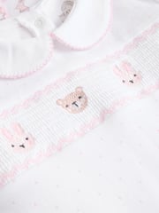 White Baby Collar 100% Cotton Sleepsuits 3 Pack (0-2yrs) - Image 9 of 13