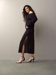Black Forever Comfort® Point Toe Jewel Trim High Heel Sandals - Image 2 of 7
