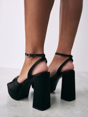 Black Forever Comfort® Jewel Platform Sandals - Image 4 of 11