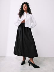 Black Premium Leather High Cut Chisel Toe Court Shoes - Image 3 of 10