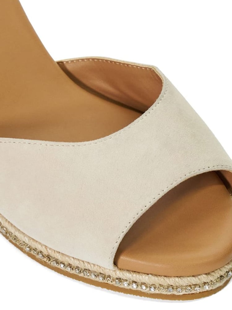 Dune London Pink Koto Diamanté Detail Espadrilles - Image 7 of 7