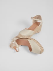 LK Bennett Natural Marissa Leather Ankle Strap Espadrilles - Image 3 of 4