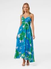 Forever New Blue Jolie Strappy Ruched Bodice Maxi Dress - Image 1 of 4