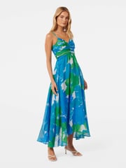 Forever New Blue Jolie Strappy Ruched Bodice Maxi Dress - Image 3 of 4