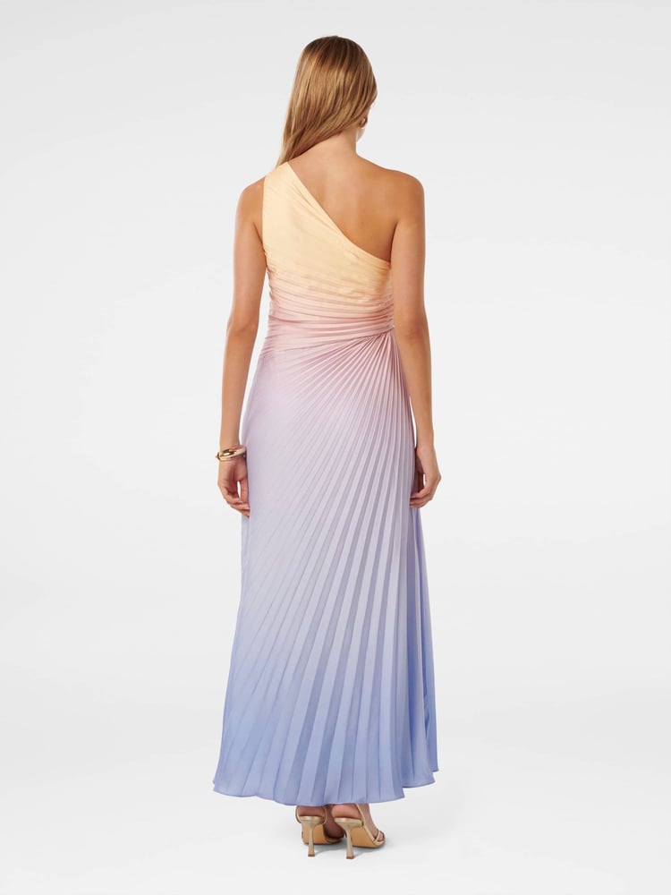 Forever New Cream Paula Pleated One Shoulder Maxi Dress - Image 4 of 4