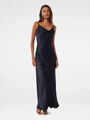 Forever New Blue Lucy Petite Satin Cowl Maxi Dress - Image 1 of 4