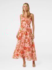 Forever New Red Jolie Strappy Ruched Bodice Maxi Dress - Image 1 of 4