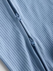 Blue Baby Two Way Zip Footless 100% Cotton Sleepsuits 3 Pack (0mths-3yrs) - Image 12 of 14