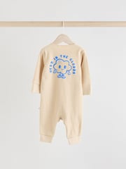 Blue Baby Two Way Zip Footless 100% Cotton Sleepsuits 3 Pack (0mths-3yrs) - Image 6 of 14