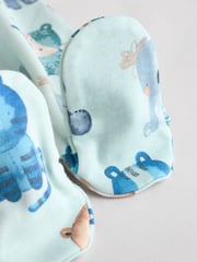 Blue Two Way Zip Baby Sleepsuits 3 Pack (0mths-2yrs) - Image 10 of 11