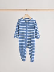 Navy Star Sleepsuits 3 Pack (0mths-2yrs) - Image 3 of 12