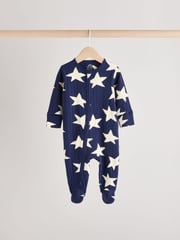 Navy Star Sleepsuits 3 Pack (0mths-2yrs) - Image 4 of 12