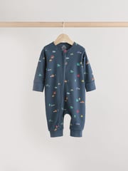 Blue Baby Transport Two Way Zip Footless Sleepsuits 4 Pack (0mths-3yrs) - Image 7 of 13