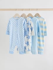 Blue Star Baby Footless Sleepsuits 4 Pack (0mths-3yrs) - Image 1 of 14