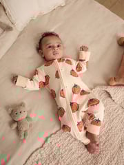 Bright Veg Baby Two Way Zip Footless 100% Cotton Sleepsuits 3 Pack (0mths-3yrs) - Image 13 of 15