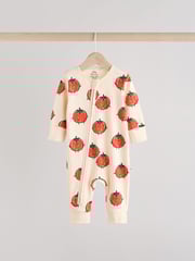 Bright Veg Baby Two Way Zip Footless 100% Cotton Sleepsuits 3 Pack (0mths-3yrs) - Image 3 of 15