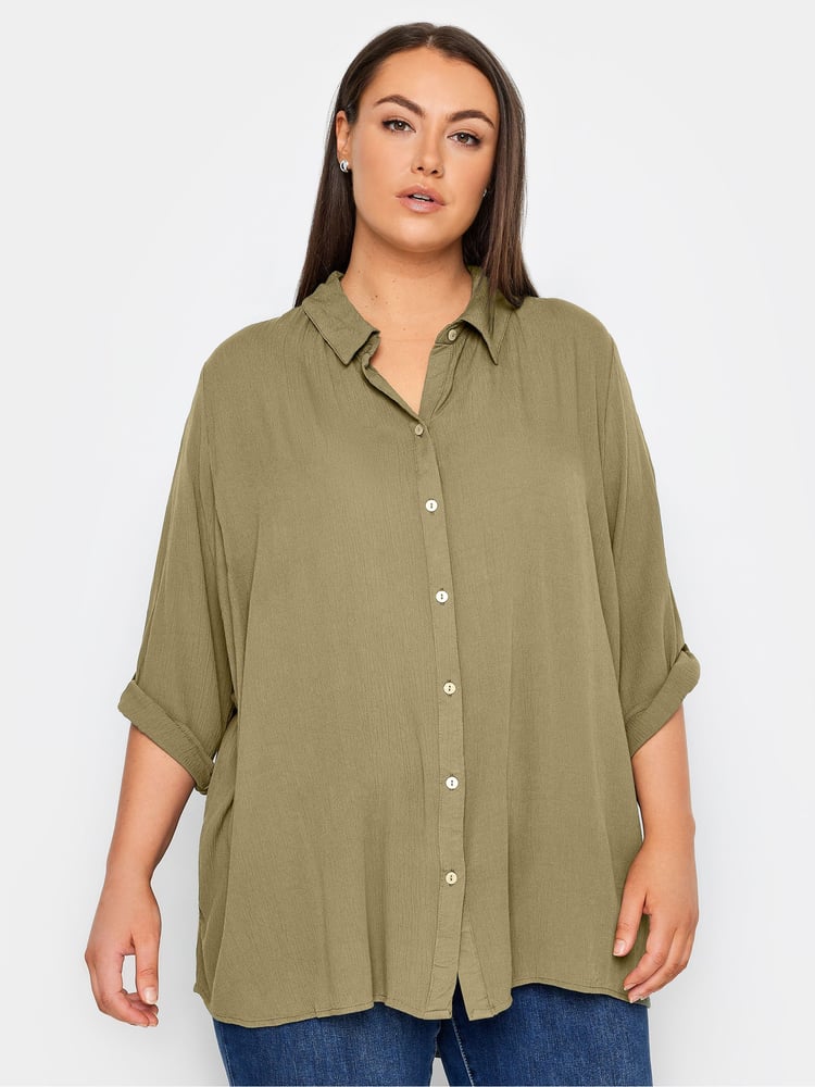 Evans Green Button Through Shirt - Image 1 of 1