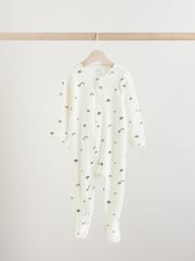White/Black Two Way Zip Baby Sleepsuits 4 Pack (0mths-2yrs) (0mths-2yrs) - Image 3 of 14