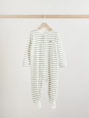 White/Black Two Way Zip Baby Sleepsuits 4 Pack (0mths-2yrs) (0mths-2yrs) - Image 5 of 14