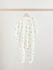 White/Black Two Way Zip Baby Sleepsuits 4 Pack (0mths-2yrs) (0mths-2yrs) - Image 7 of 14