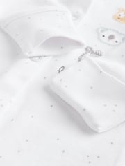 White Baby Animal Print 100% Cotton Sleepsuits 3 Pack (0-2yrs) - Image 11 of 12